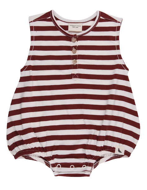 Brick Stripe Bubble Romper