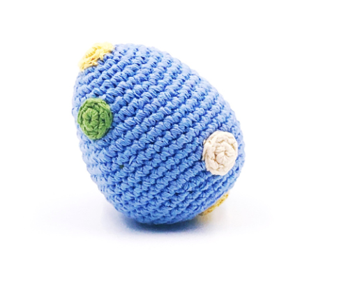 Spotty Cornflower Blue Easter Egg