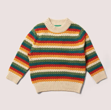 From One To Another Honeycomb Rainbow Knitted Jumper