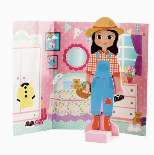 Wooden Magnetic Dress Up Doll - Sofia