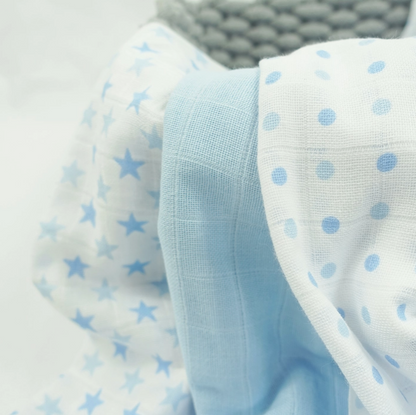 100% Cotton Muslin Squares - Stars