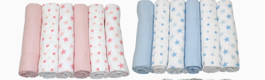 100% Cotton Muslin Squares - Stars