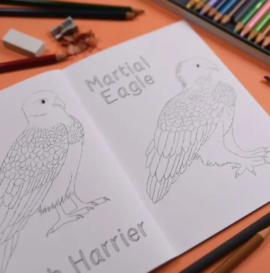 Amazing Birds of Prey Colouring Book