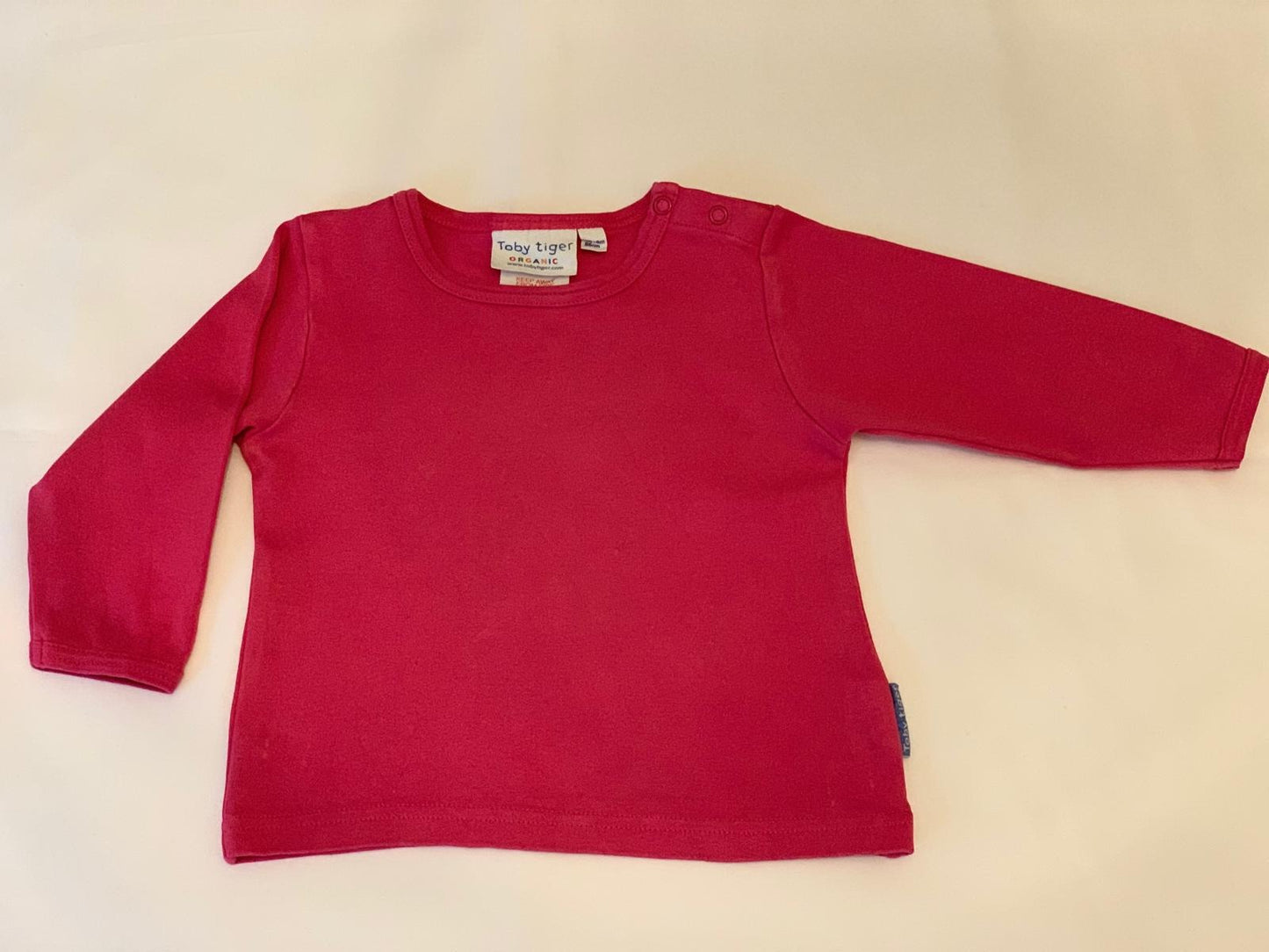 Toby Tiger Pink Long Sleeved T-Shirt 12-18 months