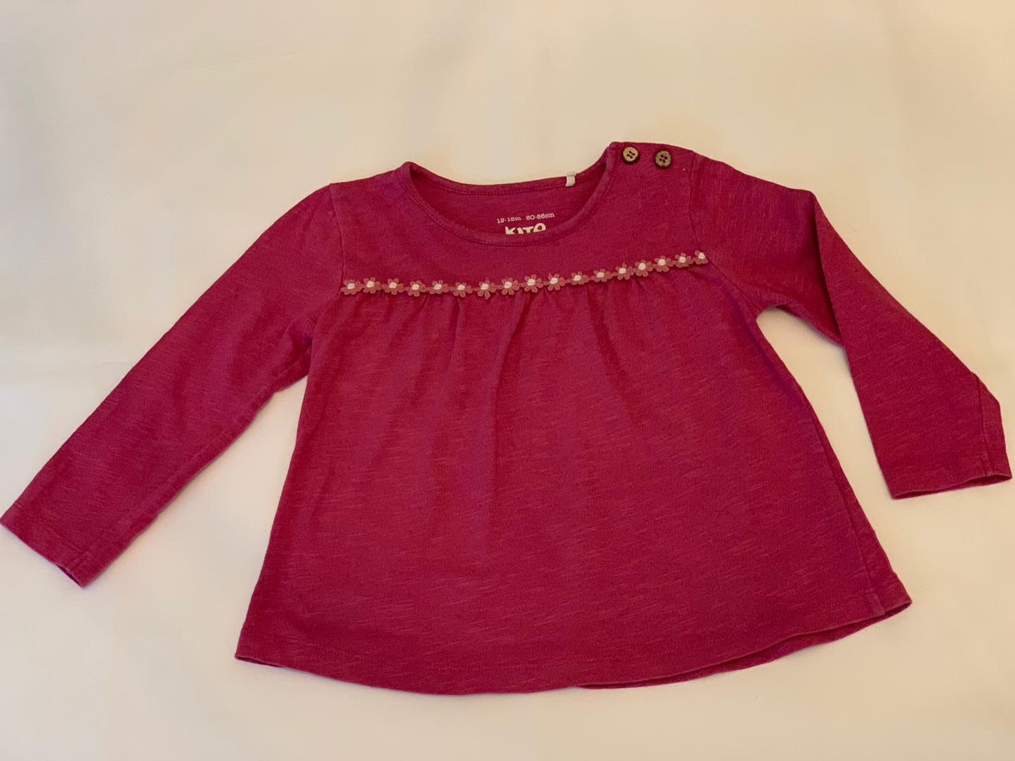 Kite Pink Long Sleeved Top 12-18 months