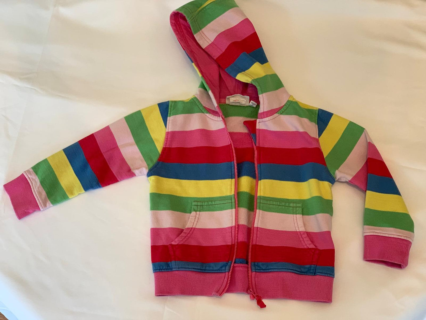 Toby Tiger Rainbow Zip Up Hoodie 2-3 Years