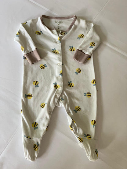 Frugi Bee Sleepsuit 0-3 months