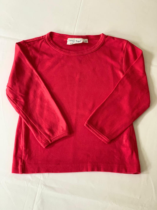 Toby Tiger Red Long Sleeved T-Shirt 2-3 years