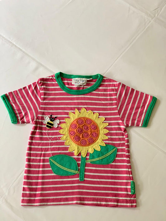 Toby Tiger Sunflower T-Shirt 2-3 years